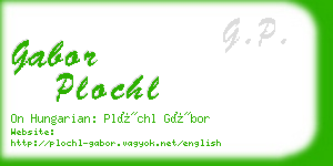 gabor plochl business card