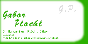gabor plochl business card